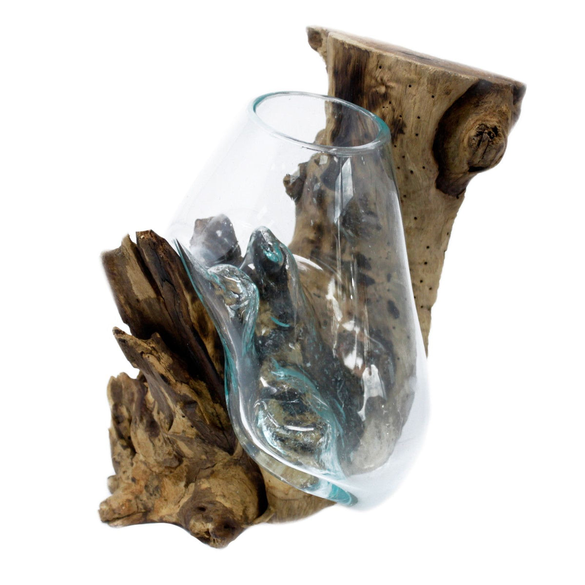 Molten Glass Hanging Bowl on Wood – view 8
