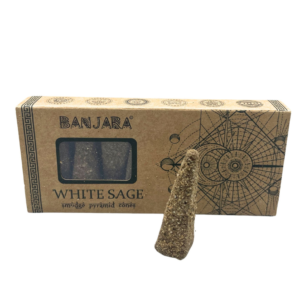 Banjara White Sage Smudge Pyramid Cones - Pack of 10 – view 8