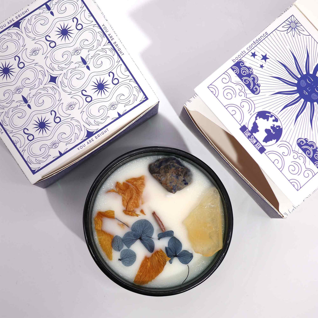 Hop Hare Crystal Magic Candle - The Sun, Citrine & Sodalite – view 5