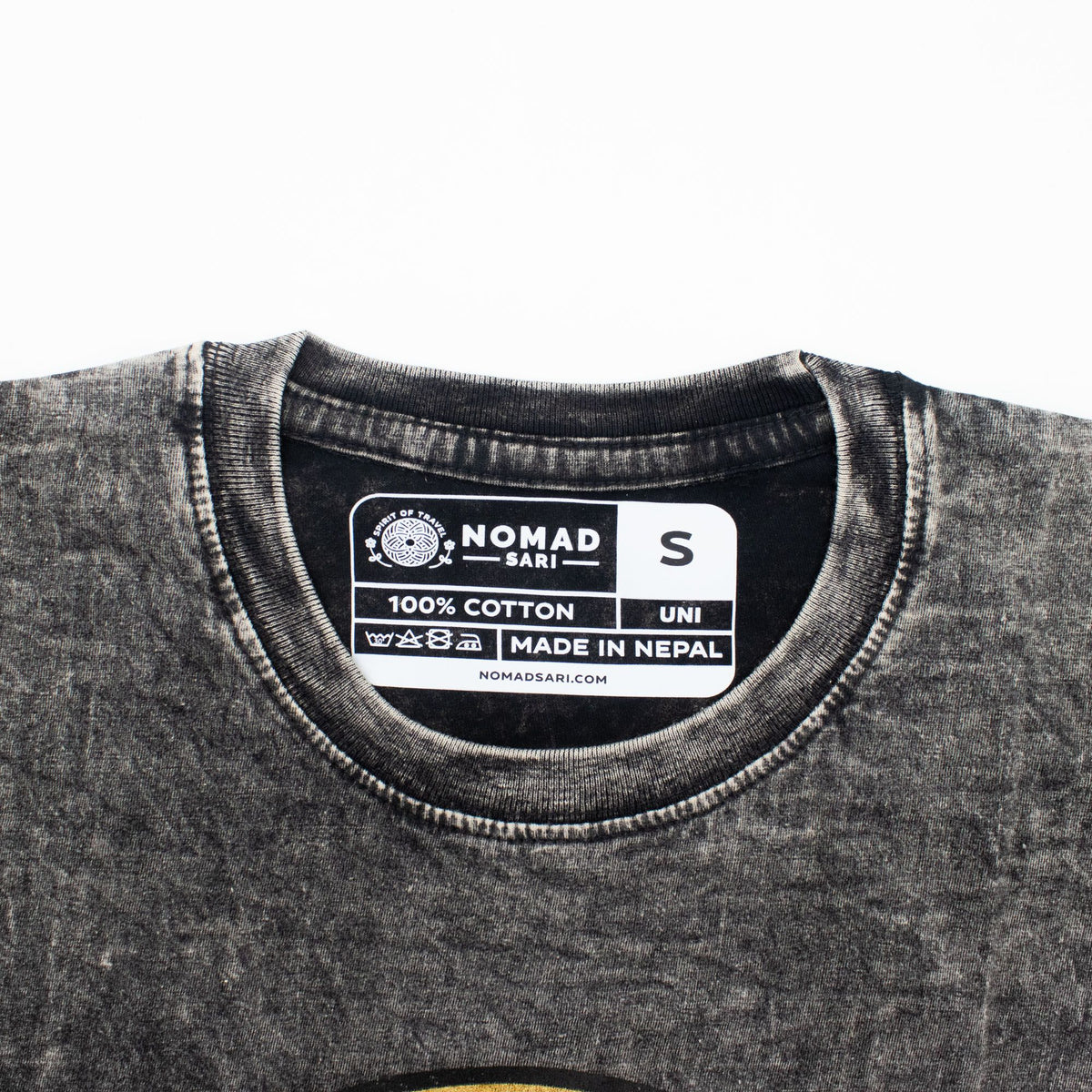 Nomad Sari Stonewashed T-Shirt - Rebel - Charcoal - Small – view 2