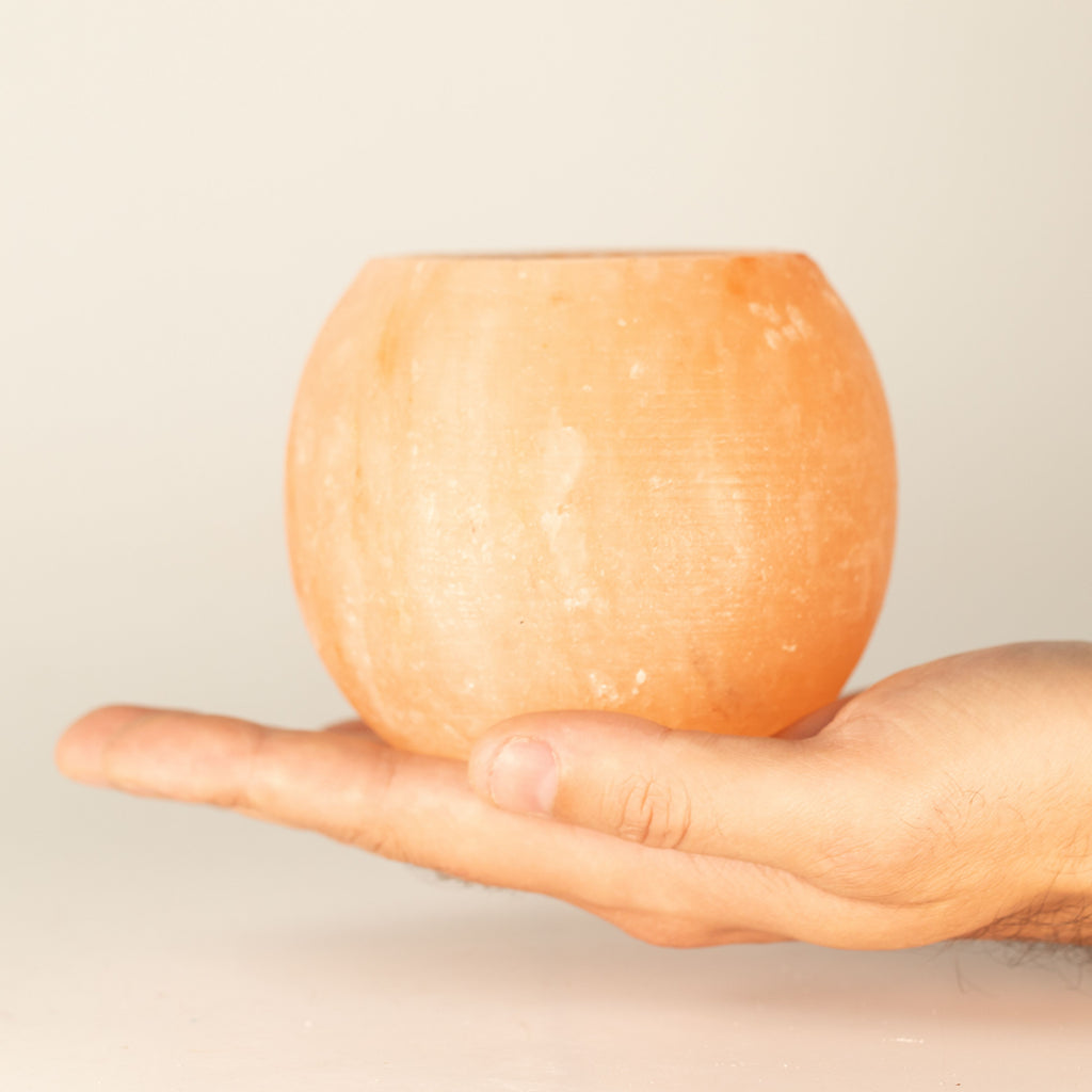 Himalayan Salt Candle Holder - Round