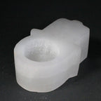Selenite Hamsa Candle Holder – view 2