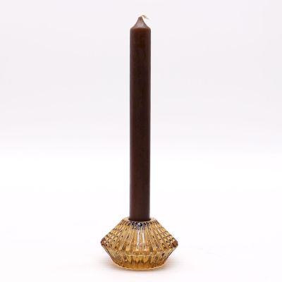 Set of 2 Flower Flip Candle Holders - Antique Amber – view 2