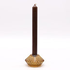Set of 2 Flower Flip Candle Holders - Antique Amber – view 2