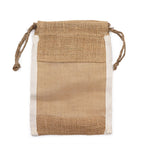 Medium Washed Jute Pouch 21x15cm – view 3