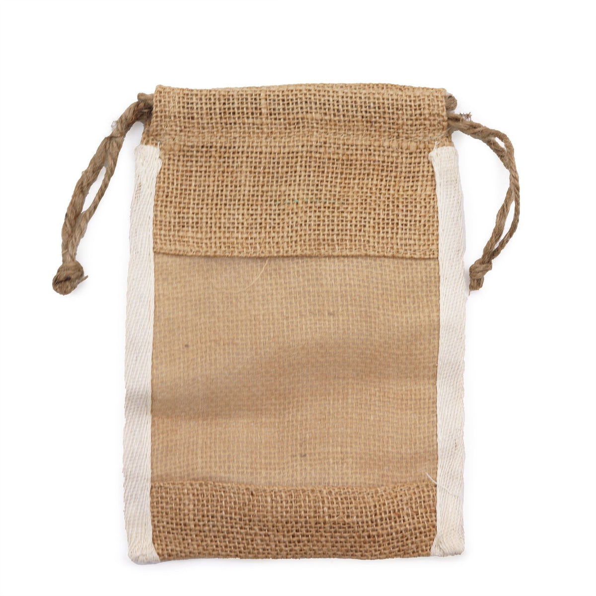 Medium Washed Jute Pouch 21x15cm – view 3