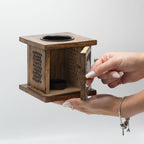 Large Mango Wood Box Oil Burner Buddha Design – view 3
