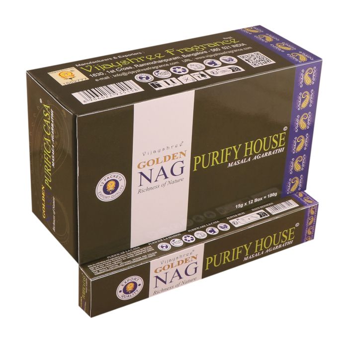 Golden Nag Purify House Incense Sticks 15g Pack
