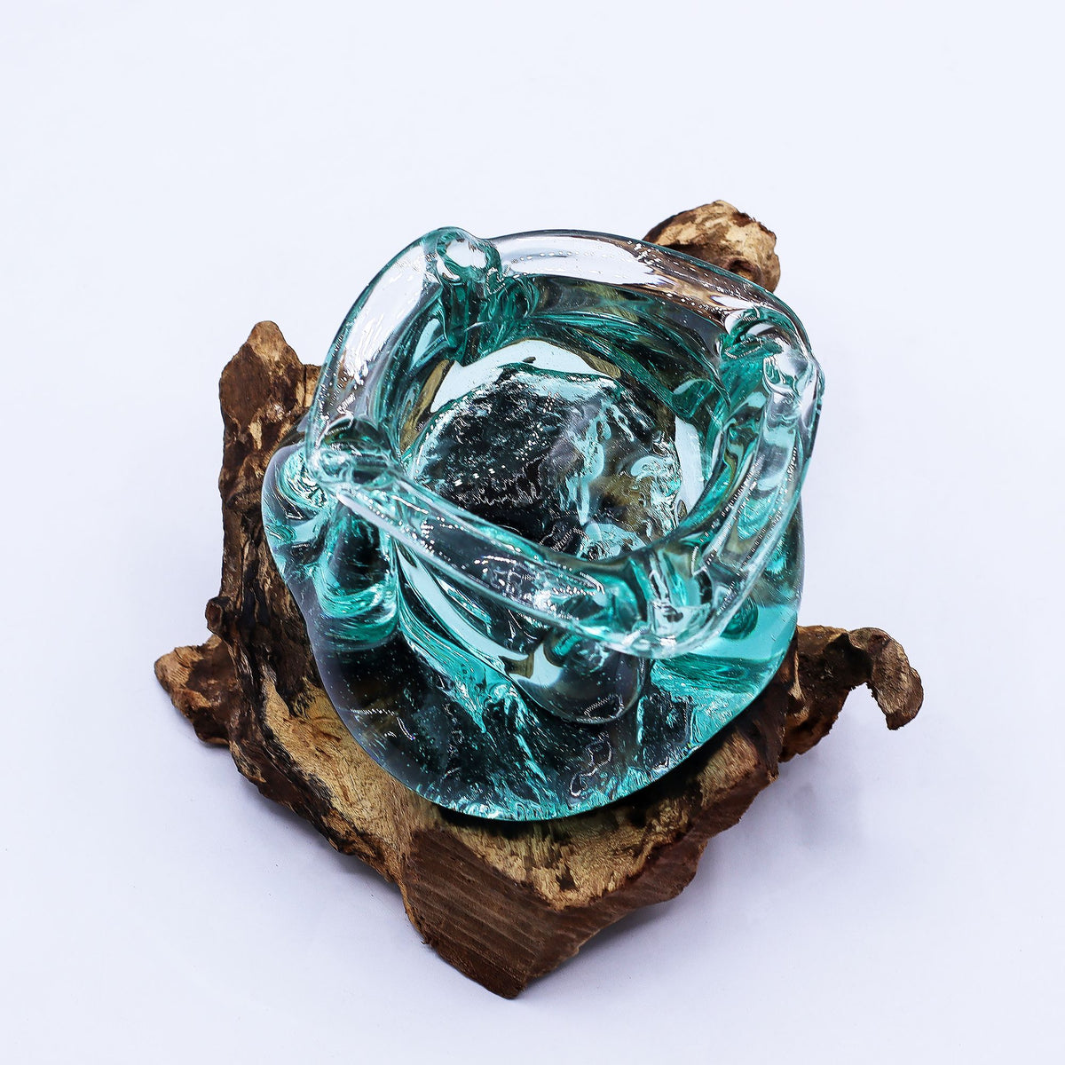 Molten Glass Chunky Ashtray & Candle Holder 23cm – view 7