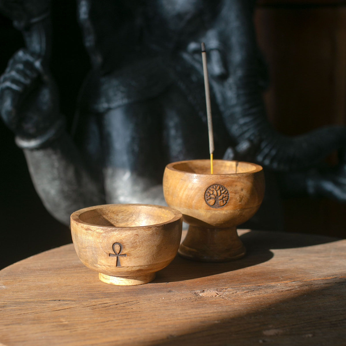 Om Symbol Ritual Bowl Incense Cone Holder 11x10 cm – view 3