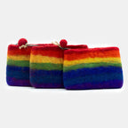 Rainbow Felt Zipper Pouches - Set of 3 – view 2