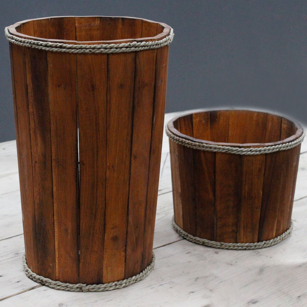 Large Nautical Storage Tub - Brown, 45 x 32 cm – view 3
