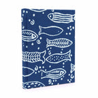 Cotton Bound Notebook 20x15cm - 96 Pages - Indigo Fish