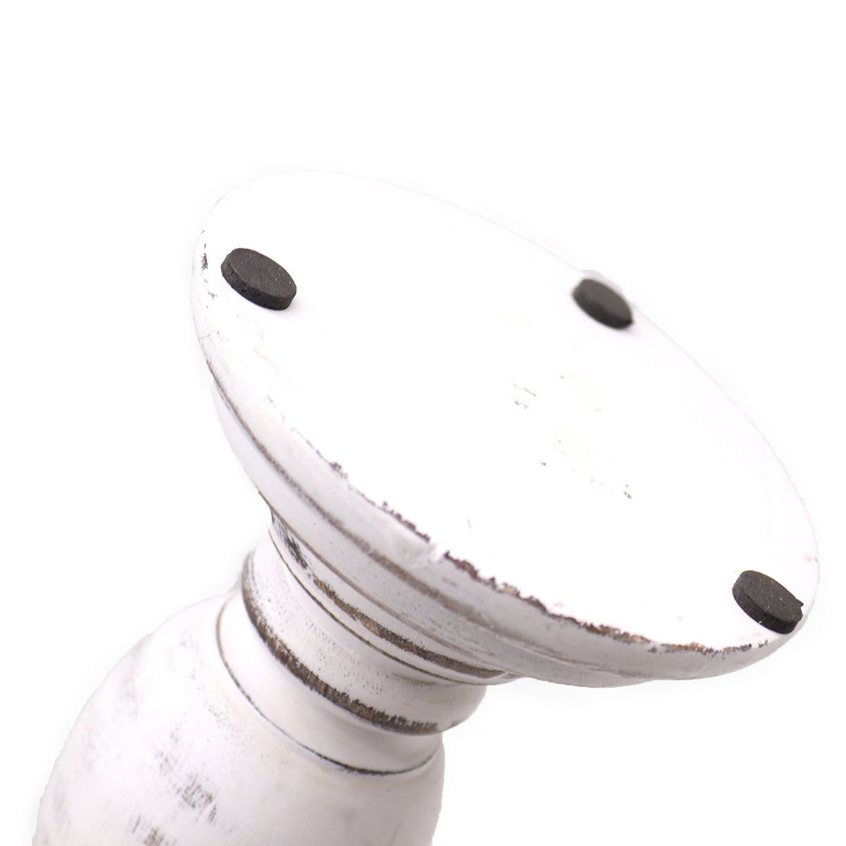 Whitewash Mango Wood Candle Stand - Small 23x10cm – view 2