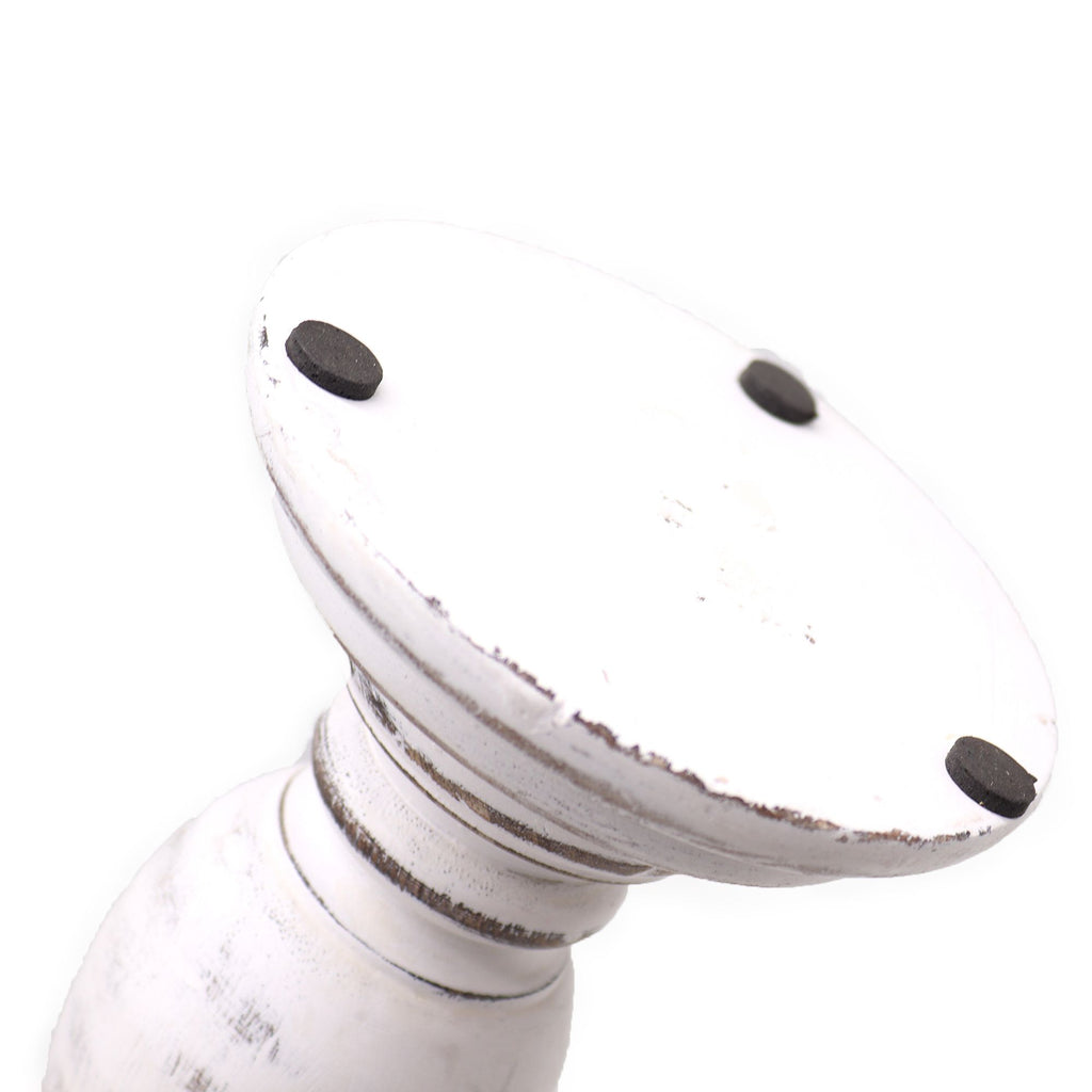 Whitewash Mango Wood Candle Stand - Medium 30x10cm – view 3