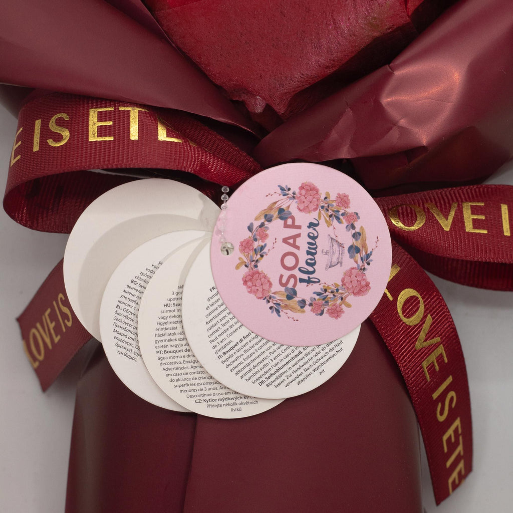 Red Soap Rose Bouquet - Love Is Eternal Gift Card – view 5