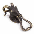 Brass Goat Head Door Knocker – Large