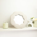 Squiggly Flower Mirror - Stone - 25.4 x 25.4 cm