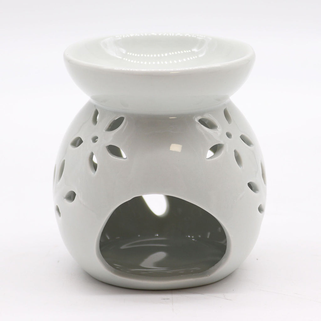 Large Classic White Oil Burner - Tree Cut-out – view 3