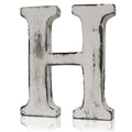 Shabby Chic Wooden Letter H - Mango Wood