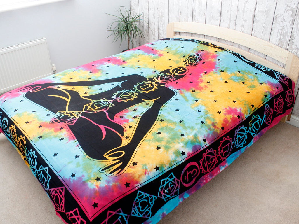 Double Cotton Bedspread & Wall Hanging - Chakra Buddha 230x200cm – view 2
