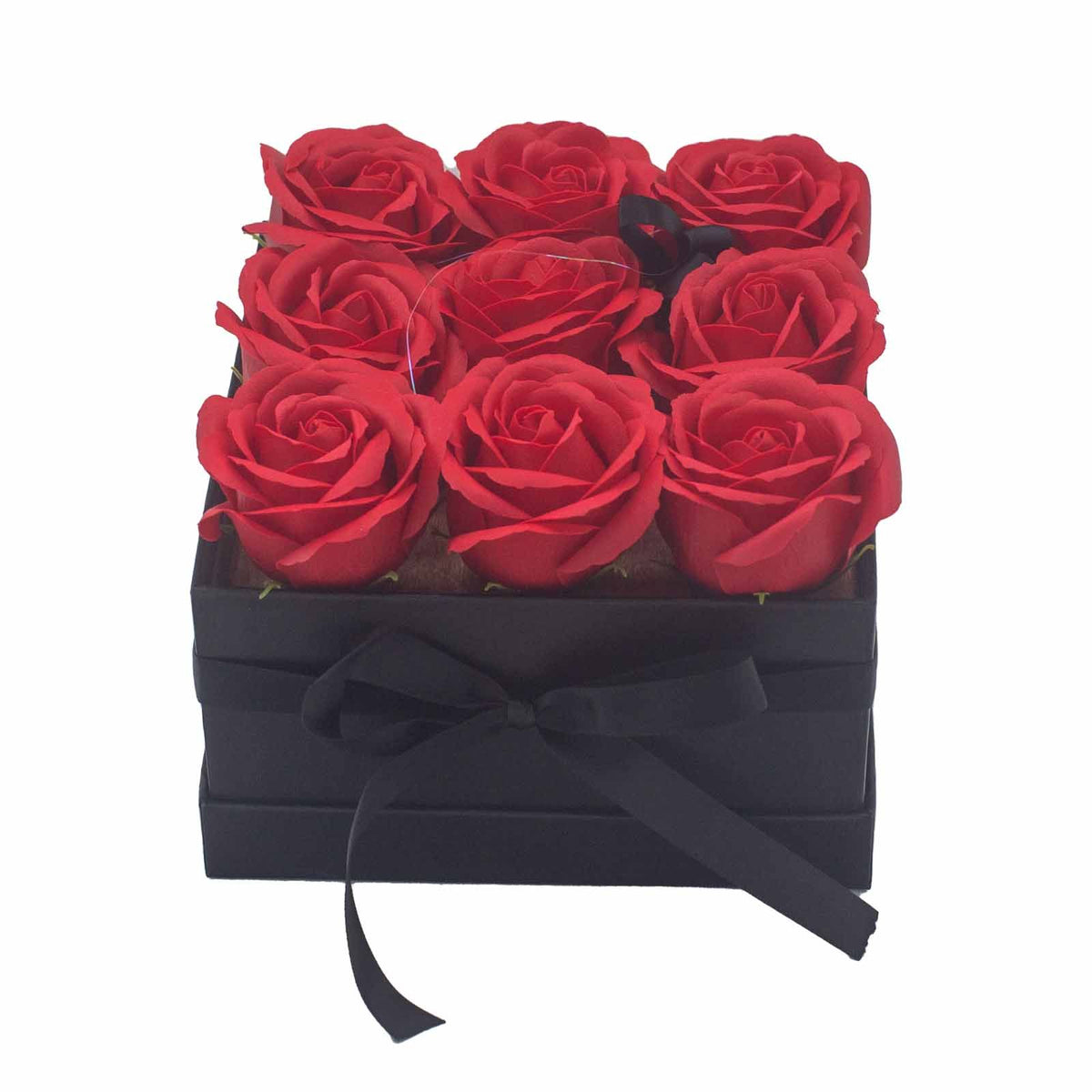 9 Red Soap Roses Square Gift Box – view 7