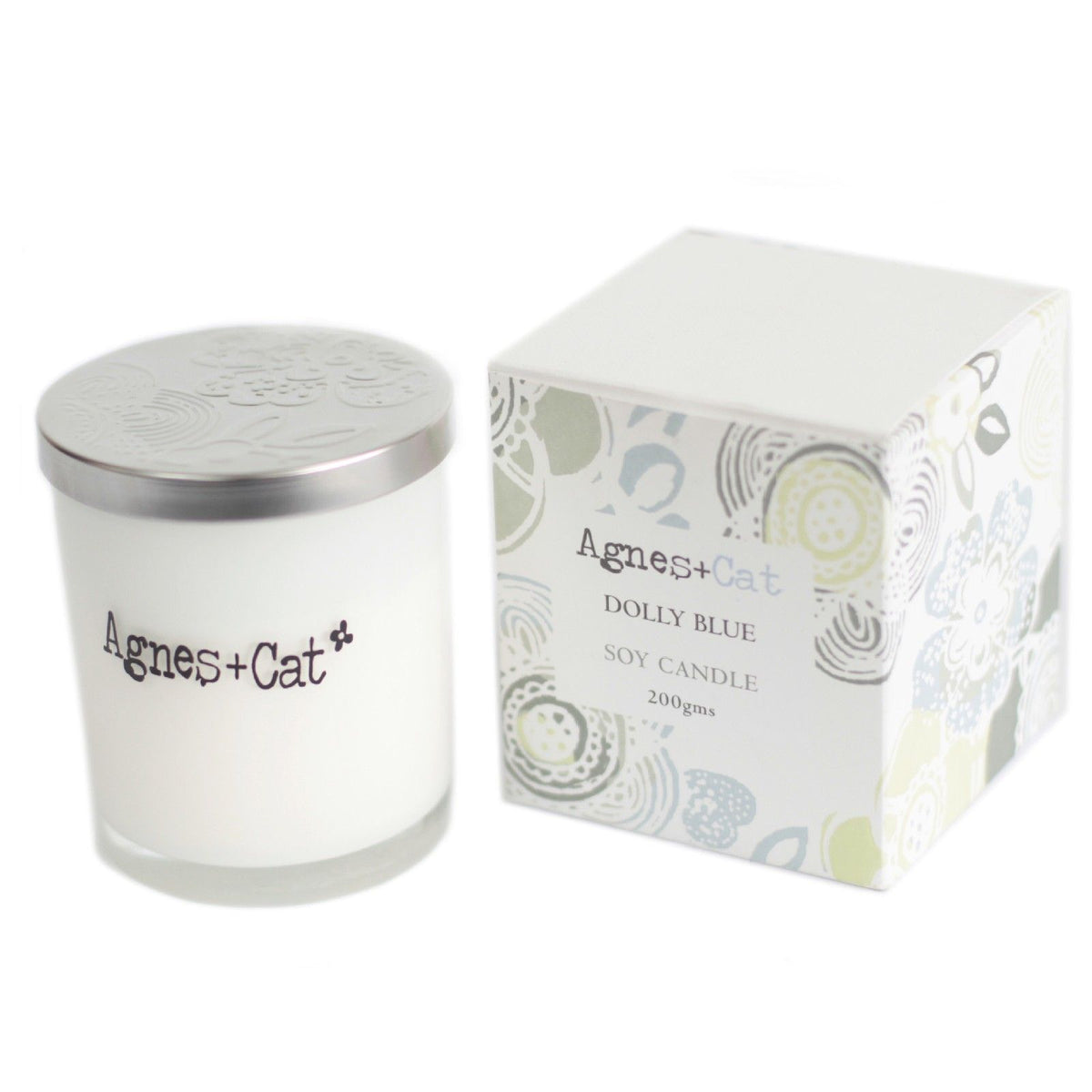 Agnes + Cat Soy Wax Votive Candle - Dolly Blue