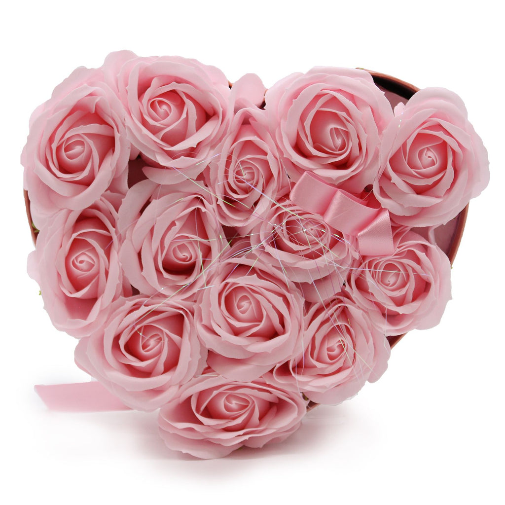 13 Pink Soap Roses Heart Gift Box – view 8