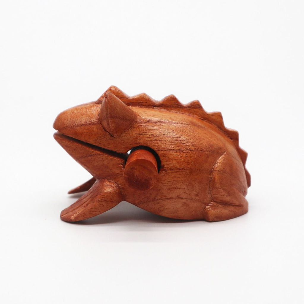 Small Croaking Wooden Frog - Carved Jempinis Wood – view 2