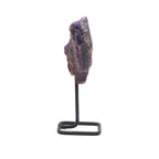 Amethyst Mineral Specimen on Black Metal Stand – view 6