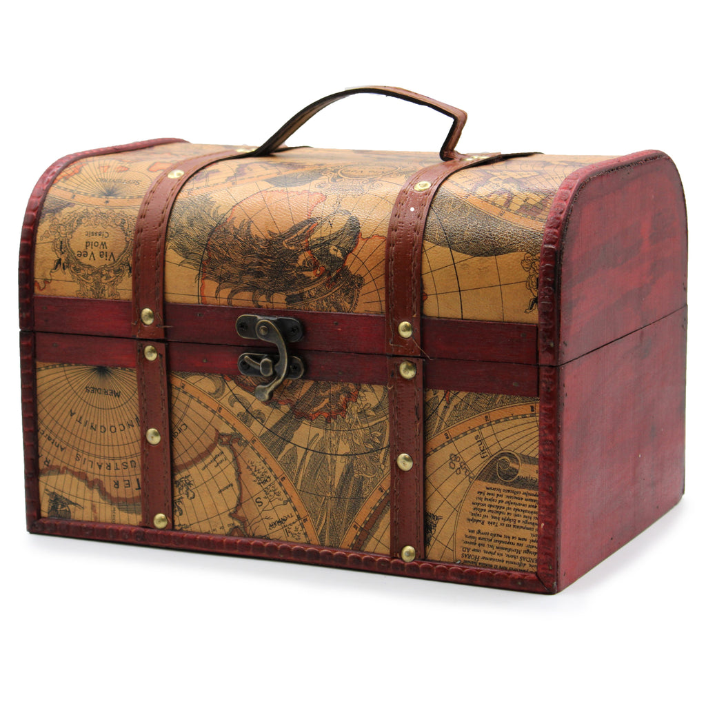 Old Map Chest Set of 3, Vintage Style – view 4