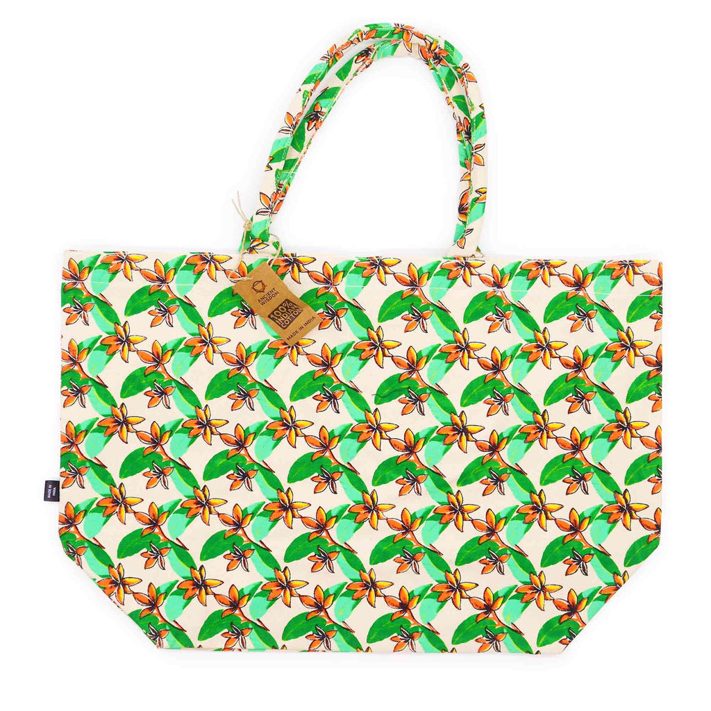 Big Bright Bag - Frangipani Floral Print