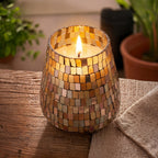 Tall Glass Jar Candle - Amber Mosaic