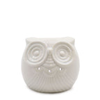 Classic White Ceramic Oil Burner - Short Owl