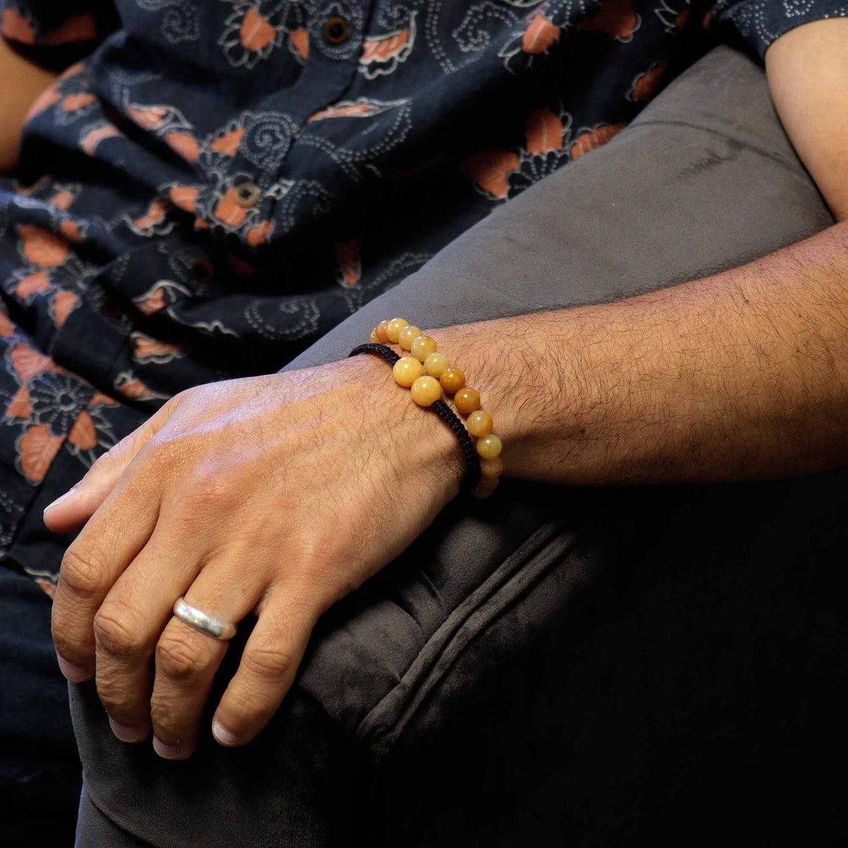 Yellow Aventurine Double Power Bracelet Set