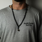 Black Lava Stone Necklace - Renewal & Rebirth – view 2