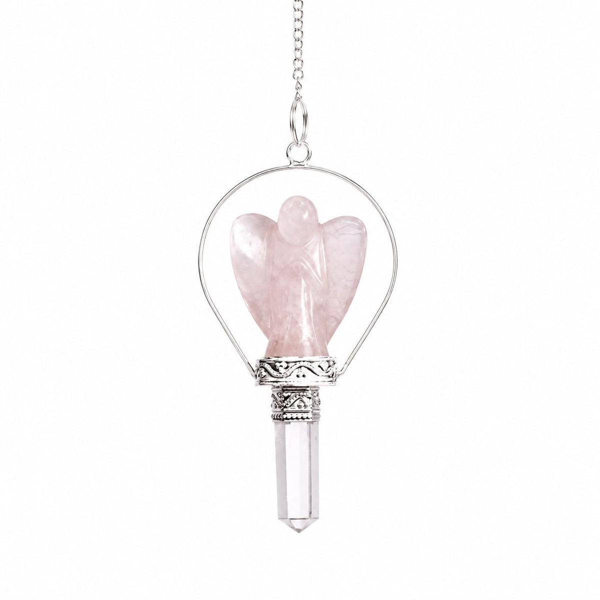 Angel Pendulum with Ring - Rose Quartz – view 2
