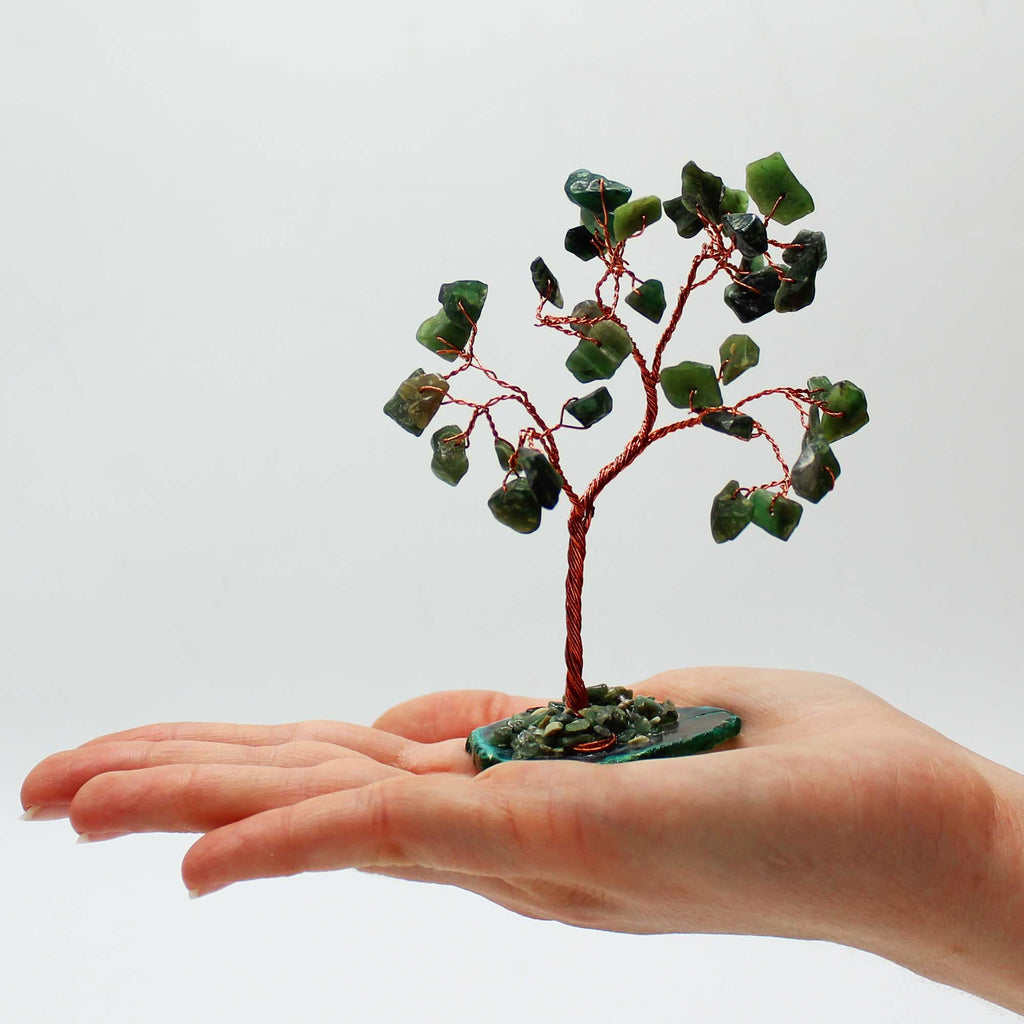 Green Aventurine Gemstone Tree on Green Agate Base - 35 stones – view 3