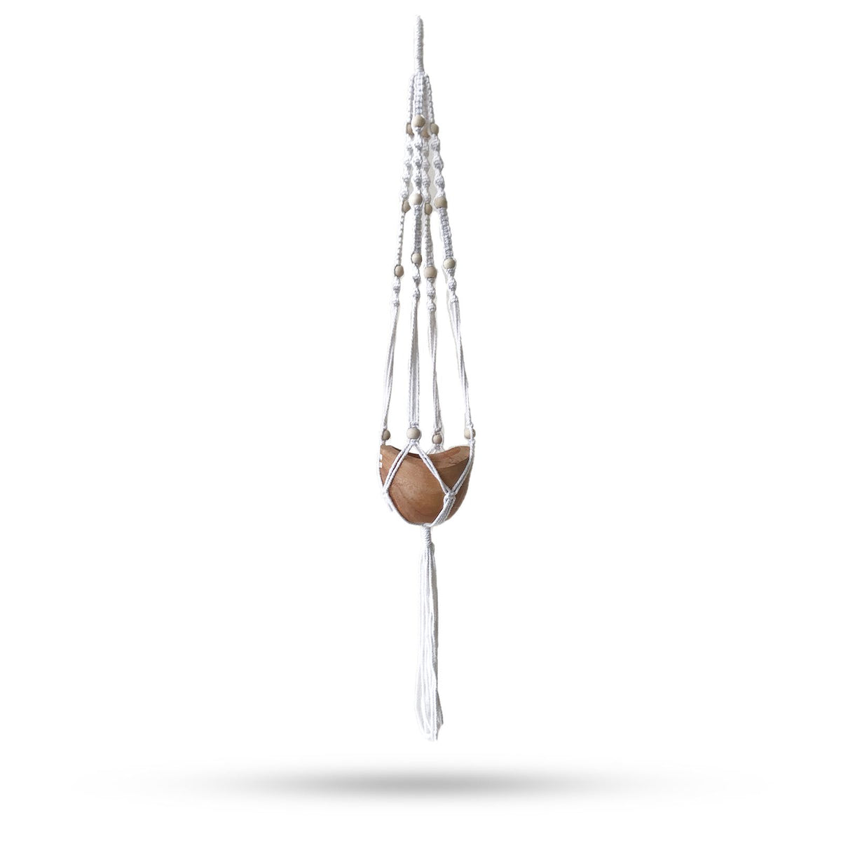 Beaded Macrame Plant Hanger - Natural, 1m