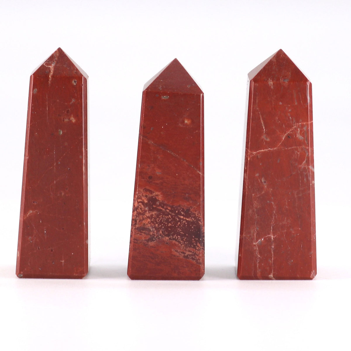 Red Jasper Gemstone Obelisk Point, approx 5cm