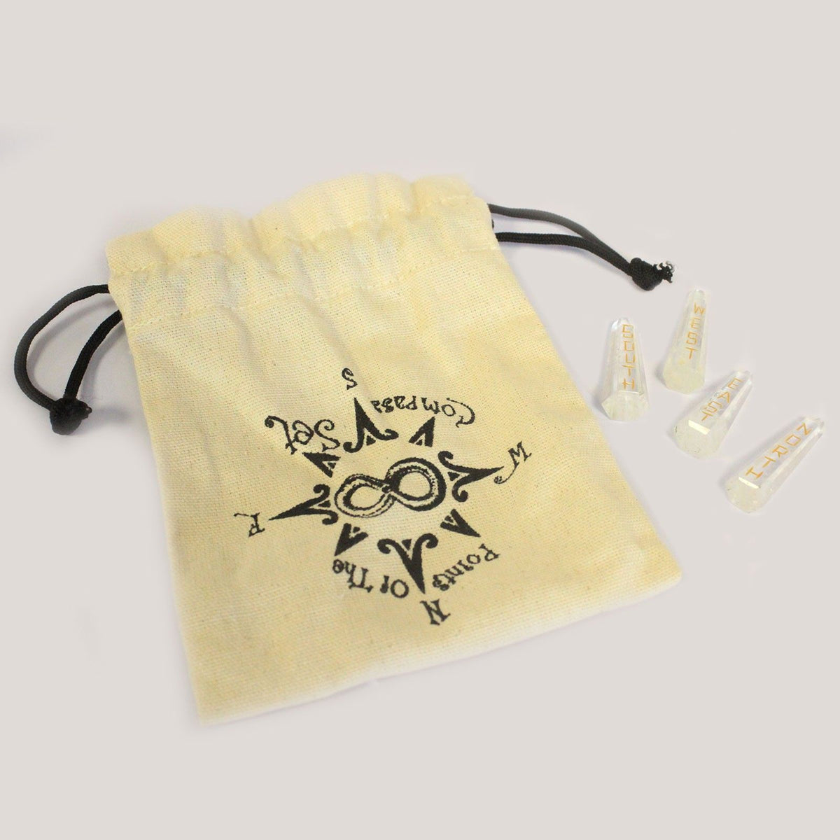 Points of the Compass Quartz Stone Set – view 2