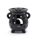Ceramic Oil Burner - Moon & Stars Cutout - Black – view 2