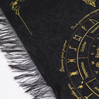 Ancient Witch Sun Face Pendulum Cloth - Black & Gold