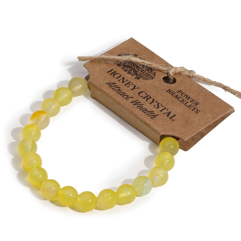 Power Bracelet - Honey Crystal Beads 8mm – view 7