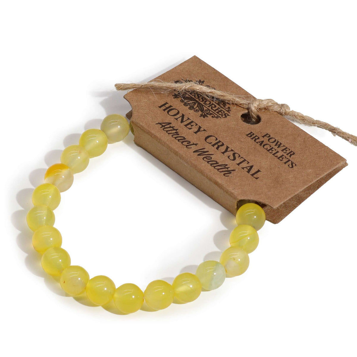 Power Bracelet - Honey Crystal Beads 8mm – view 7