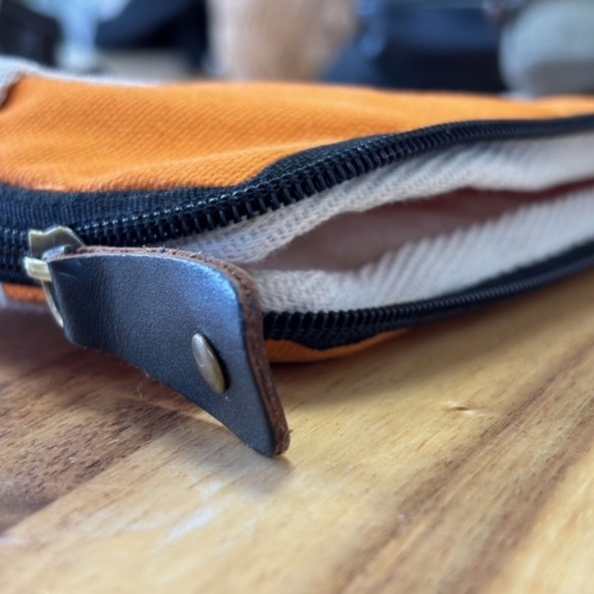 Canvas Large Laptop Pouch - Orange - 30x40cm – view 4