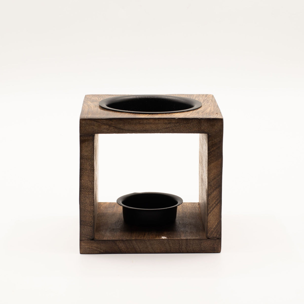 Square Mango Wood Oil Burner - Yin Yang – view 3