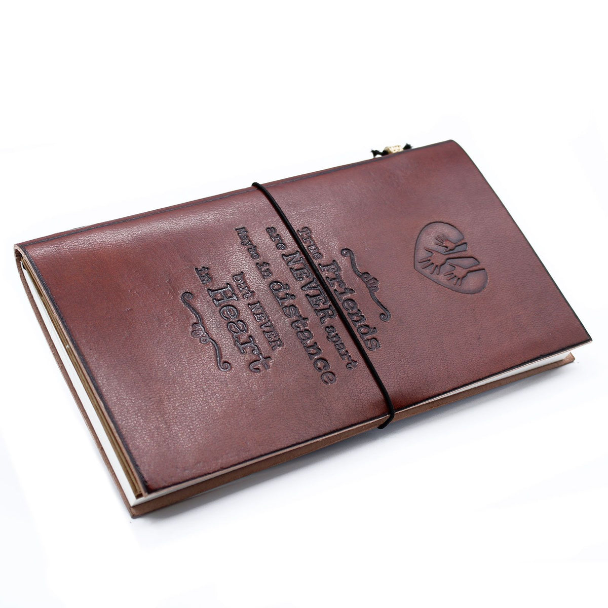 Leather Journal - True Friends - Brown (80 pages)