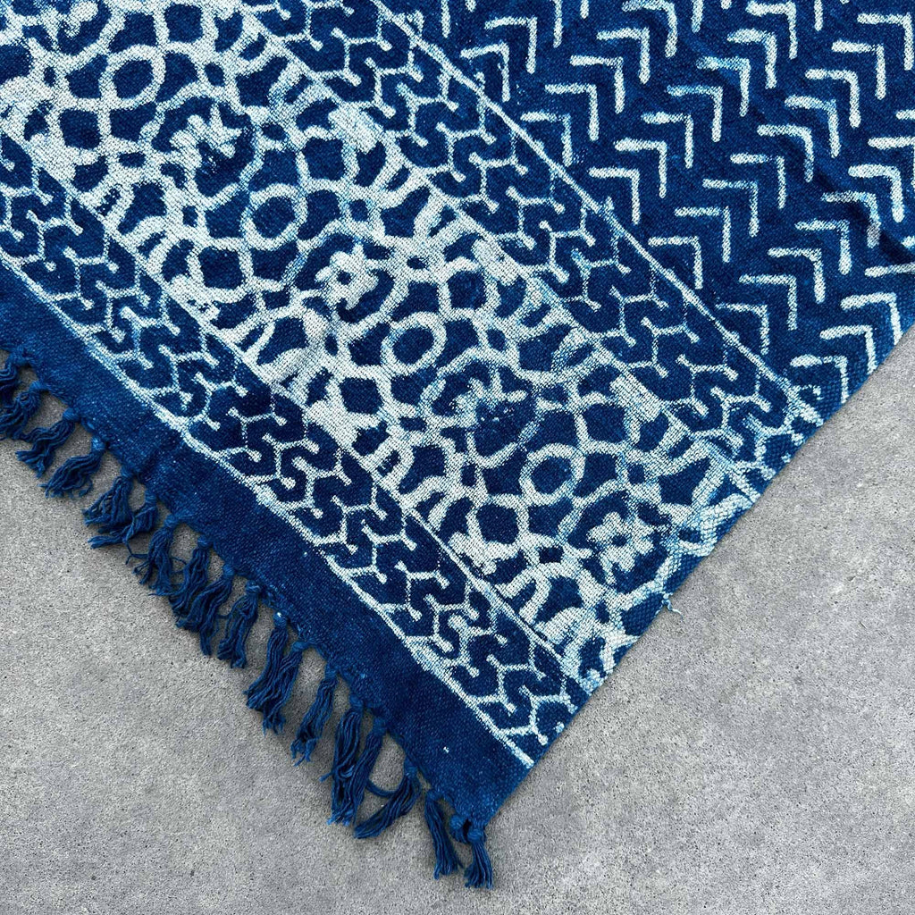 Handmade Indigo Throw - 170x120cm - Seedha Arrows – view 3