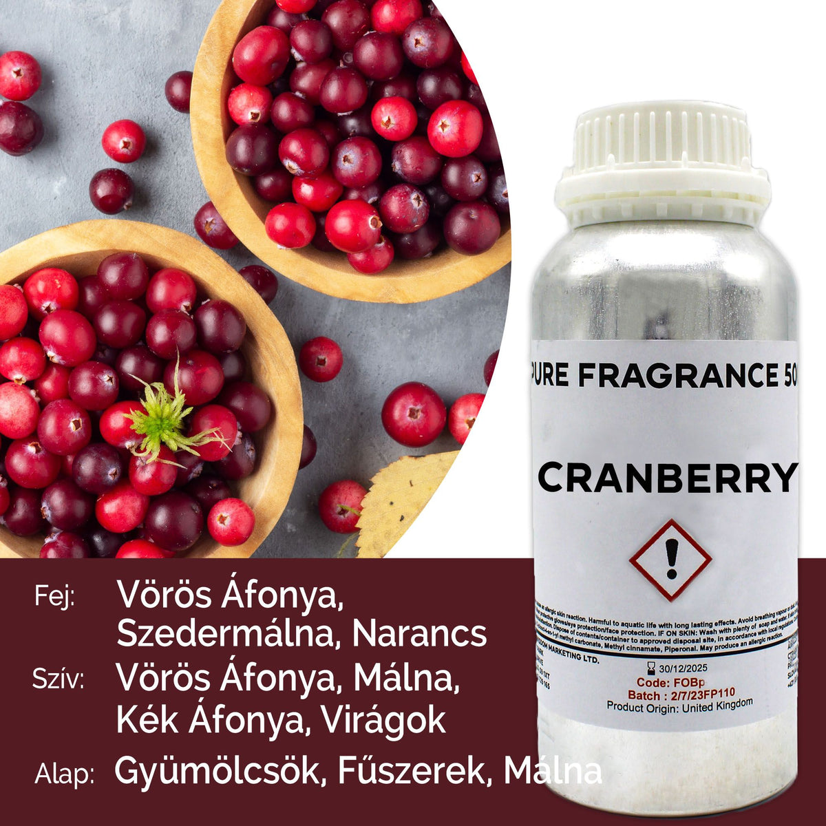 Cranberry Pure Fragrance Oil - 500ml – view 2
